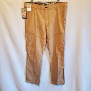 Wrangler ATG All Terrain Gear Men Rugged Utility Pants 38X32 Tan Performance NEW